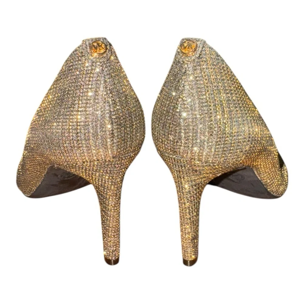 Michael Kors Gold Pointed-Toe Heels